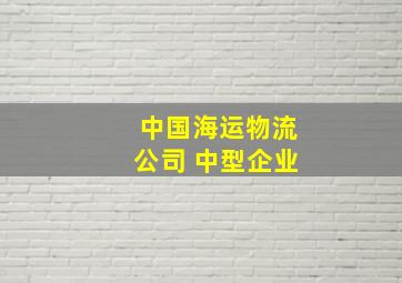 中国海运物流公司 中型企业